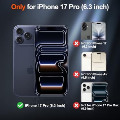 SUPFINE Magnetic for iPhone 17 Pro Case (Compatible with MagSafe)(Military Grade Drop Protection) Translucent Matte Shockproof with Anti-Fingerprint Phone Cover 2025,Black - Image 2