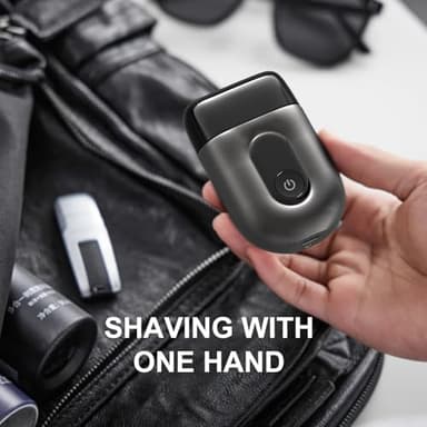Fangaci Electric Foil Shavers for Men: Mini Electric Razor with Big LED Display & 3 Floating Blades - IPX7 Waterproof Wet Dry Face Razor, USB Type C - Image 7