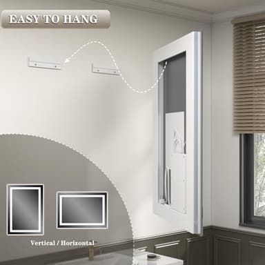 ODDSAN LED Lighted Bathroom Mirror 24x 32, Dimmable Vanity Mirror with Lights, Anti-Fog, ETL Listed (Backlit and Front Lighted) - Image 6