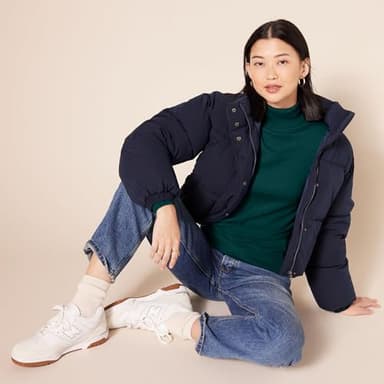 Amazon Essentials Women's Classic-Fit Lightweight Long-Sleeve Turtleneck Sweater (Available in Plus Size), Forest Green, X-Large - Image 5