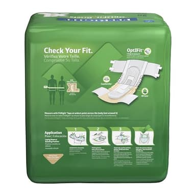 MEDLINE FITEXTRAXLG FITEXTRAXLGZ FitRight Extra Briefs (Pack of 20) - Image 2