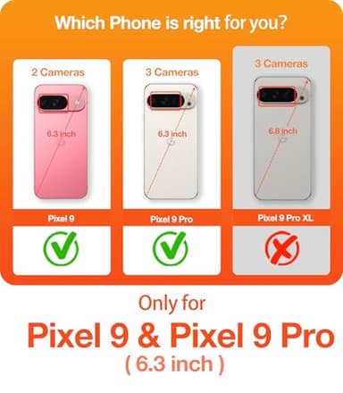 TORRAS 360°Spin Magnetic Stand for Google Pixel 9 Pro Case/Pixel 9 Case, 12FT Military Protection, Compatible with Magsafe, Shockproof Translucent Slim Pixel 9 Pro Phone Case with Ring Holder, Black - Image 2