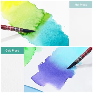 Lightwish Square Watercolor Journal,100% Cotton,300gsm/140lb,Acid-Free,24 Sheets Cold Press Watecolor Paper Sketchbook for Artists Adults Students,4.7 * 4.7 Inches - Image 5