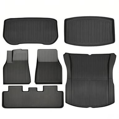 SUPER LINER Floor Mats for 2024-2025 2026 Tesla Model 3 Highland | 6-Piece Set Extra-Thick TPE All-Weather Floor & Cargo Liners | Pet & Child-Friendly Custom Fit Interior Accessories - Image 8
