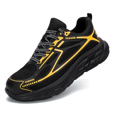 Steel Toe Shoes for Men Women Composite Toe Work Sneakers Comfortable Indestructible Safety Shoes Lightweight Breathable Construction Sneakers Puncture Proof Air Cushion - Image 1
