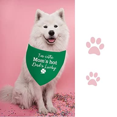 JXGZSO 1 Piece St. Patrick's Day Dog Bandanas Irish Dog Bandana Holiday Party Decorations (hot Dad Lucky D) - Image 5