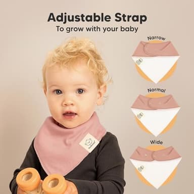 8-Pack Organic Baby Bandana Bibs for Girls - Super Absorbent Triangle Baby Bibs for Drooling and Teething Infant, 100% Cotton Extra Soft for Newborn, Infant 0-36 Months (Butterflies) - Image 3