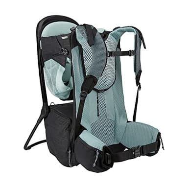 Thule Sapling Child Carrier Backpack - Machine Washable Seat - Self-Standing Frame - Adjustable Padded Straps for Parents - Ergonomic seat with Under-Leg Support for Child - UPF 50 Sunshade,Black - Image 2