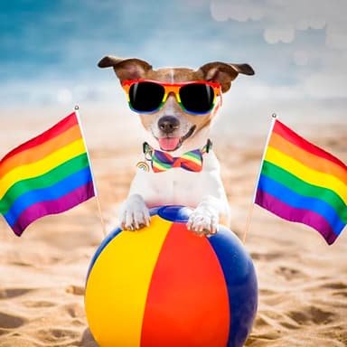 ADOGGYGO Rainbow Dog Collar with Bowtie, Adjustable Striped Pet Bow Collar, LGBT Pride Rainbow Collars for Small Medium Large Dogs Pets (Small) - Image 3