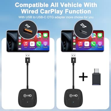 Wireless CarPlay Adapter for Apple,Plug and Play CarPlay Wireless Adapter with HDMI Input for Fire TV Sticks and Game Consoles,Fit for Cars with Factory Wired CarPlay from 2016 & iOS 10+ Phone - Image 8