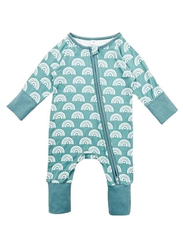 Bow Dream Baby Boy Romper Jumpsuit Bamboo Rayon Baby girl Clothes Baby Romper Clothing Newborn-24 Months Dusty Blue Rainbow Cartoon Mouse 6-12 Months - Image 3
