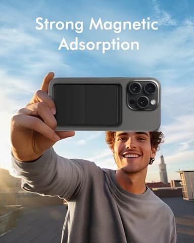 podoru for Magsafe Battery Pack, Foldable 10000mAh Wireless Portable Charger with USB-C Cable LED Display 22.5W PD Fast Charging Magnetic Power Bank for iPhone 16/15/14/13/12 All Series-Black - Image 6