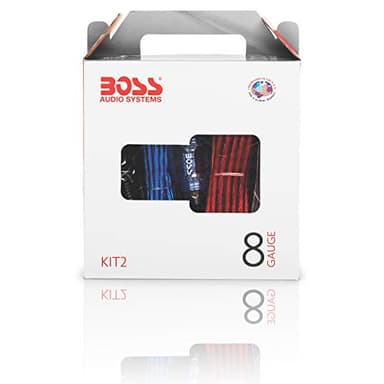 BOSS Audio Systems KIT2 8 Gauge Complete Car Amplifier Installation Wiring Kit with Power Cables, Ground Cables, Turn-On Wire, Speaker Wire, Terminals - Image 7