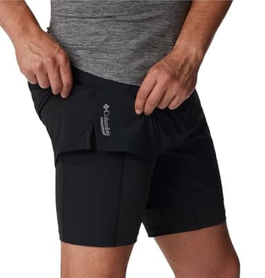 Columbia Men's Endless Trail 2 in 1 Short, Black, X-Small - Image 6
