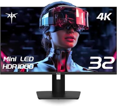 KTC 32 Inch 4K Mini LED Monitor, Fast IPS, HDR1000 144Hz 1ms MPRT Gaming Monitor,Type-C 45W, HDMI/DP/USB,RGB Light, Swivel/Height/Pivot/Tilt Adjust, VESA, Computer Monitor for Gaming & Designer - Image 9