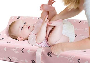 Stretchy Changing Pad Covers BROLEX 2 Pack Jersey Knit Change Pad Covers for Girls Boys,Pink & White Arrow - Image 7