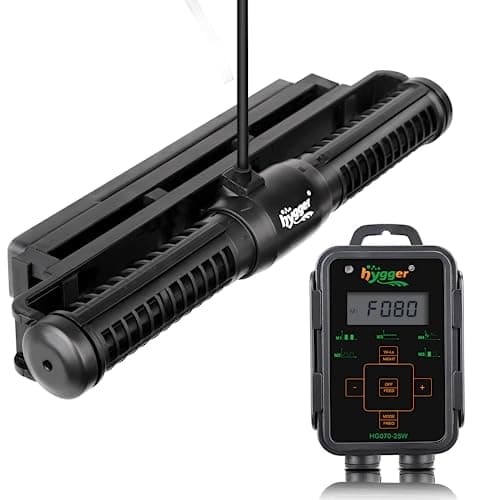 Hygger Aquarium Wave Maker - Adjustable Cross Flow Pump with LED Display Controller, Magnetic DC 24V Powerhead for Freshwater & Marine Reef Aquariums Up to 265 Gallon (25W) - Image 1