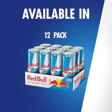 Red Bull Sugar Free Energy Drink with 151mg Caffeine plus Taurine & B Vitamins, 16 Fl Oz, Pack of 12 Cans - Image 7