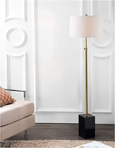 JONATHAN Y JYL6007A Lafayette 65" Adjustable Height LED Floor Lamp Modern,Minimalist,Contemporary for Bedrooms, Living Room, Office, Reading, Brass/Black - Image 8