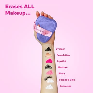 The Original MakeUp Eraser, 7-Day Set, Erase All Makeup with Just Water, Including Waterproof Mascara, Eyeliner, Foundation, Lipstick, Sunscreen, and More! Dewy Glow, 7ct. - Image 4