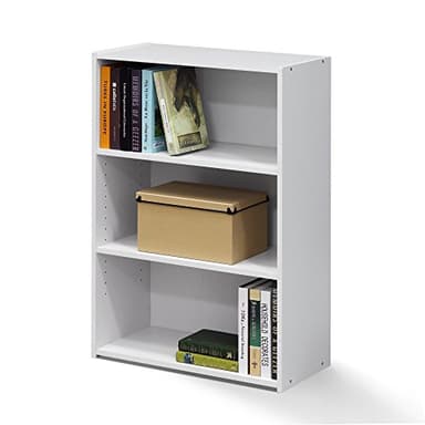 FURINNO Wright 3-Shelf Bookcase, Soft White - Image 6