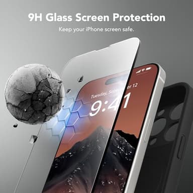 SuydanBox Magnetic for iPhone 14 Pro Case, Compatible with MagSafe, [Full Camera Protection][Screen Protector] Silicone Shockproof Protective Phone Case for iPhone 14 Pro 6.1", Black - Image 4