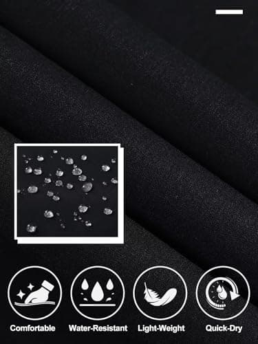 QPNGRP Men's Golf Pants 30"/32"/34" Inseam Lightweight Stretch Work Dress Pants Black 33Wx30L - Image 4