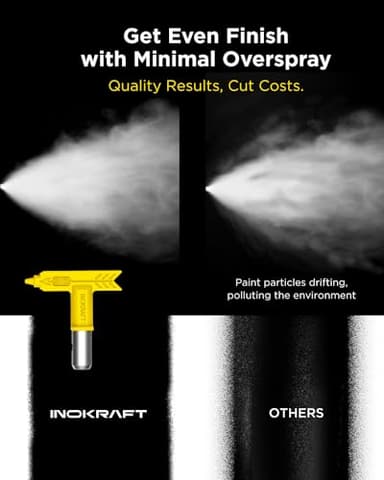 InoKraft MaXpray M3 Cart Airless Paint Sprayer, Highly Efficient Thinning-Free Minimal Overspray for Up to 15 Gallon DIY Painting Projects Home Interior & House Exterior, with Sprayer Accessories - Image 4
