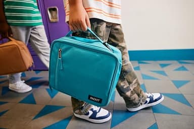 PackIt Freezable Classic Lunch Box, Lavender, Built with ECOFREEZE Technology, Fully Freezable, Collapsible, Reusable, With Zip Front Pocket and Buckle Handle, Designed for Fresh Lunch On the Go - Image 7