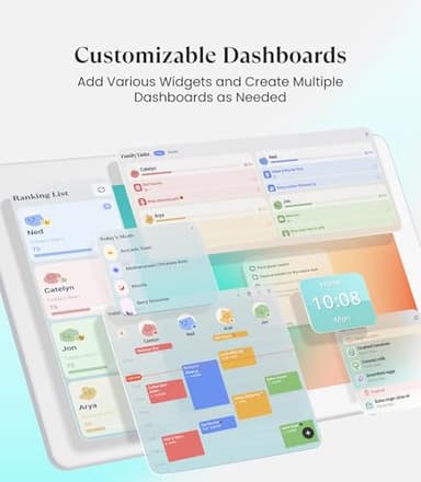 Cozyla Digital Calendar+ 2: 15.6'' Wall Planner Touch Screen Chore Chart Customize Dashboard Smart Electronic Calendar for Family Schedules Meal Planner Support App Store with Stand White - Image 4