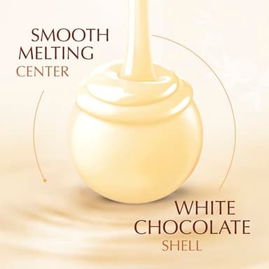 Lindt LINDOR White Chocolate Truffles, White Chocolate Candy with Smooth, Melting Truffle Center, Great for Gift Giving, 5.1 oz. Bag (6 Pack) - Image 4