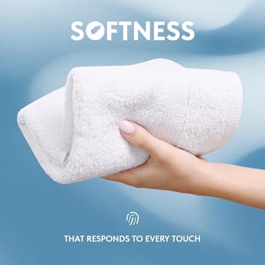 White Classic Luxury Cotton Washcloths 13x13 Inch - 650 GSM Turkish Cotton | Hotel, Spa, Bathroom Face Towel | 12 Pack - Image 3
