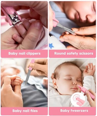Baby Healthcare and Grooming Kit, Safety Newborn Nursery Baby Care Kit, with Hair Brush Comb, Nail Clipper, Thermometer, Pacifier Clip, Baby Registry Search, Baby Girl Boy Newborn Essentials - Image 4