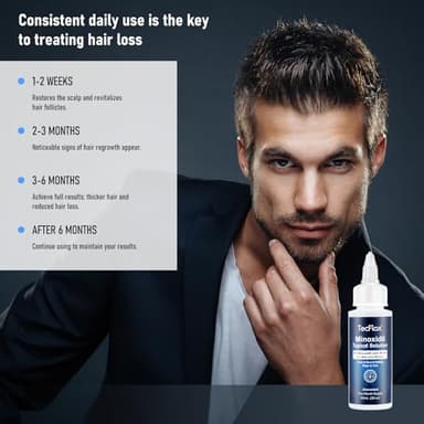 5% Minoxidil for Men Hair with Biotin, Minoxidil for Women,Tecflox Minoxidil Beard Growth Oil, Minoxidil Hair Growth Serum for Men,4-Pack,Total 8Fl Oz for 8 Months, Hair Growth Oil(White) - Image 5