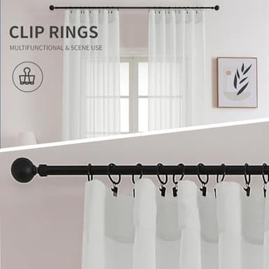 CUCRAF White Sheer Curtains 84 Inches Long 2 Panels Set, Semi Sheer Rod Pocket Window Treatment Voile Drapes for Living Room Bedroom(37''W x 84''L, Off White) - Image 6