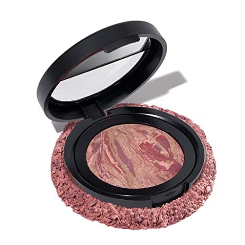 LAURA GELLER NEW YORK Baked Blush-n-Brighten Marbleized Blush for Cheeks - Raspberry Finish - Buildable Color - Image 1