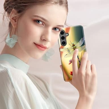 Compatible with Samsung Galaxy S24 FE 5G Case,Case for Samsung Galaxy S24 FE Double-Layer Full Body Drop Protection,Cute Colorful Butterfly and Flower - Image 4