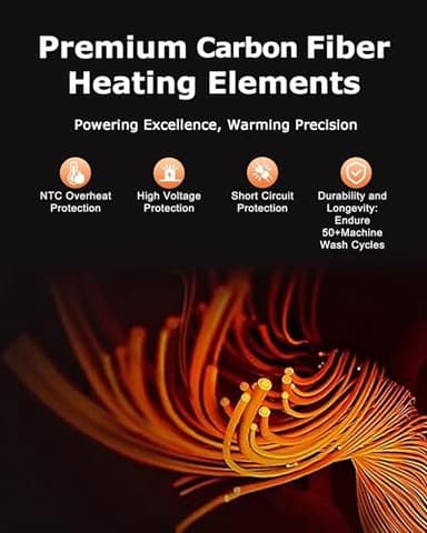 Venustas Unisex Heated Hoodie with Battery Included, Heated Jacket for Women and Men Grey - Image 5