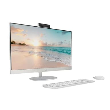 HP 27" FHD Touchscreen All-in-One Desktop Computer, Quad-Cores Ryzen 5 7520U, Windows 11 Pro with Microsoft Office Included, Wireless Keyboard & Mouse, Silver (AMD Ryzen 5, 16GB RAM | 2TB SSD) - Image 3