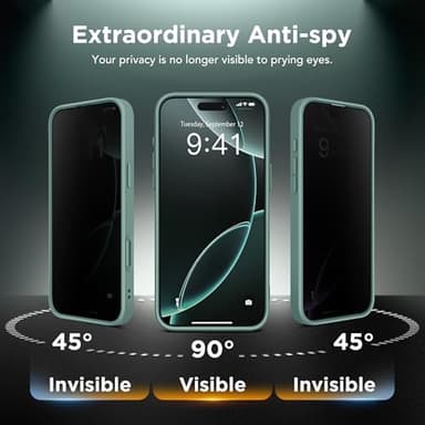 Magnetic for iPhone 16 Pro Max Case with Camera Control Button,Compatible with MagSafe,[Camera Protection][Privacy Screen Protector]Non-slip Matte Translucent 16 ProMax Phone Cover(Midnight Green) - Image 6