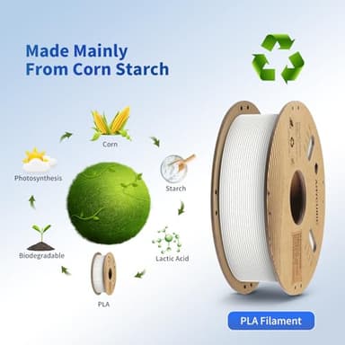 ANYCUBIC PLA Filament 1.75mm Bundle, 3D Printing PLA Filament 1.75mm Dimensional Accuracy +/- 0.02mm, 1KG Spool (2.2 lbs), 2KG Gray+White - Image 6