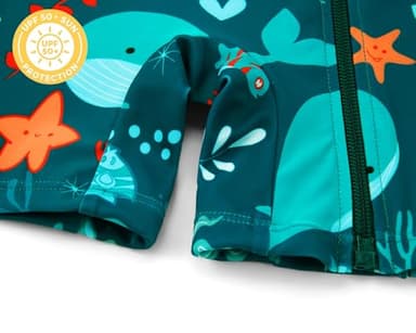 Baby Boy Swimsuit UPF 50+ Sun Protection, Baby Boys Rash Guard, Baby Beach Essentials, Toddler Bathing Suit Boy (Dark Green, 3-6 Months) - Image 6