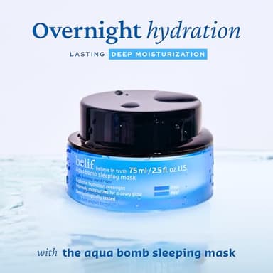 belif Vitamin E Jelly Overnight Mask – Hydrating & Plumping Face Moisturizer with Red Algae & Jojoba Oil, Deep Repair for Glass Skin, Korean Sleeping Mask for Intense Hydration & Radiance, 2.53 fl oz - Image 2