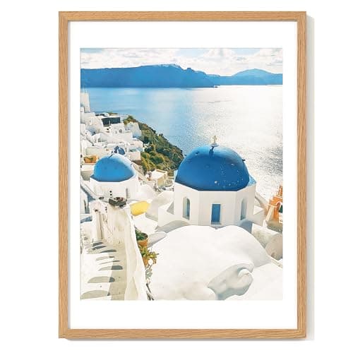 Axeman 18x24 Poster Frame with Mat for 16x20, Solid Oak Wood Picture Frame with Tempered Glass, Wooden 18''x24'' Minimalist Photo Frame with Free Wall Hooks for Art Photo and Prints, Natural - Image 1