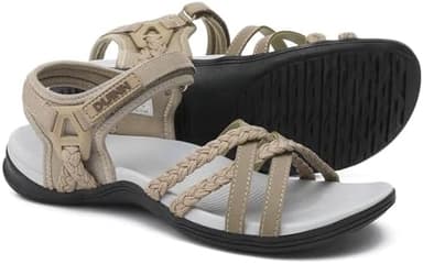 UBFEN Womens Hiking Comfort Sport Sandals Beach Vacation Camping Casual Sport Sandals with Adjustable Straps and Arch Support - Image 3