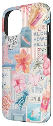 Beachy Blue Coquette Coastal Collage Preppy Cute Aesthetic Case for iPhone 15 - Image 2