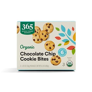 365 by Whole Foods Market, Organic Chocolate Chip Cookie Bites, 1.05 OZ - Image 1
