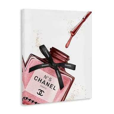 Stupell Industries Makeup Nail Polish Brush Drip Pink Fashion Design Canvas Wall Art, Multi-Color - Image 3