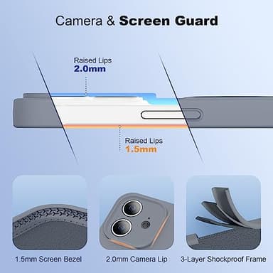 SKYLMW Designed for iPhone 11 Case with Magnetic Invisible Stand Compatible with Mag-Safe Military Drop Tested Shockproof Silicone Phone Cases for Women Men 6.1'', Grey - Image 4