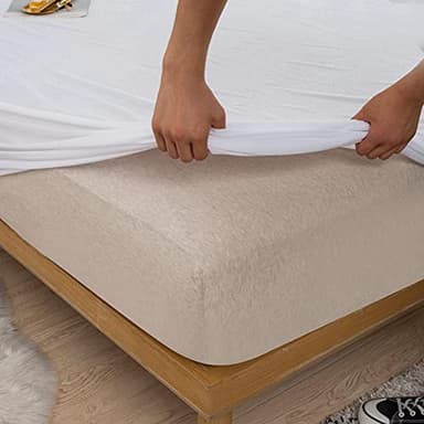 Kingnex Full Size Mattress Protector Waterproof Matressprotector Quiet Breathable - Premium Soft Bamboo Viscose Terry Fitted Bed Mattress Cover - Image 4